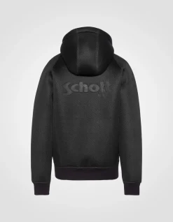 Sweatshirt zippé noir à capuche - NOIR