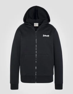 Sweatshirt zippé noir enfant - NOIR