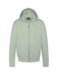 Sweatshirt zippé pastel sage à capuche en molleton épais, grande taille - SAGE PASTEL