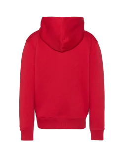 Sweatshirt zippé rouge à capuche enfant - ROUGE