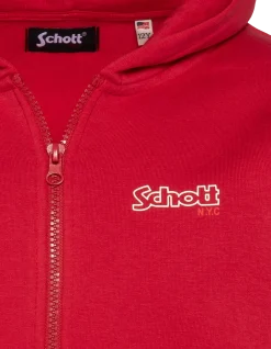 Sweatshirt zippé rouge à capuche enfant - ROUGE
