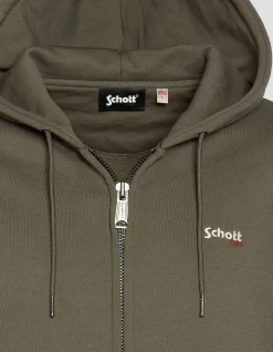 Sweatshirt zippé sage kaki à capuche en molleton épais, grande taille - SAGE KAKI