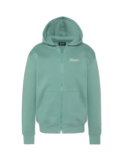 Sweatshirt zippé vert clair à capuche enfant - VERT CLAIR