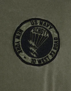 T-shirt army badgé kaki, effet vintage - KAKI