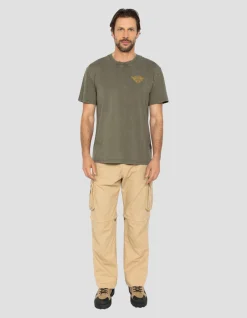 T-shirt army imprimé kaki, effet vintage - KAKI