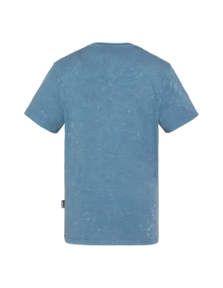 T-shirt biker bleu, effet flammé - BLEU