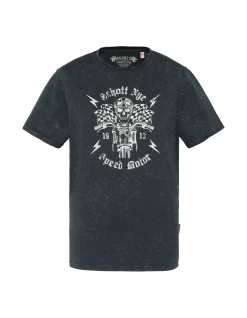 T-shirt biker bleu marine - MARINE