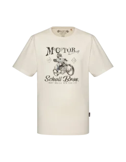 T-shirt biker cartoon blanc - BLANC CASSÉ