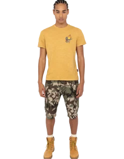 T-shirt biker jaune - JAUNE