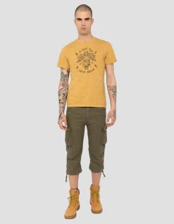 T-shirt biker jaune - JAUNE