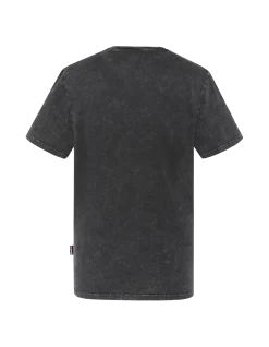 T-shirt biker noir délavé - NOIR DÉLAVÉ