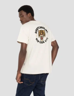 T-shirt blanc avec mascotte tigre - BLANC CASSÉ