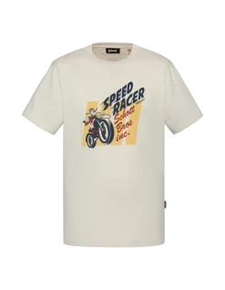 T-shirt blanc cartoon biker - BLANC CASSÉ