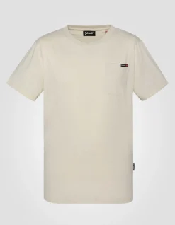 T-shirt blanc effet flammé - BLANC CASSÉ