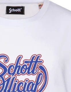 T-shirt blanc imprimé logo vintage - BLANC