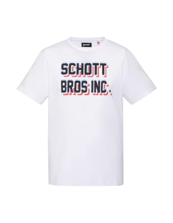 T-shirt blanc imprimé Schott Bros Inc. - BLANC