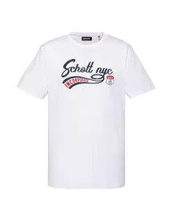 T-shirt blanc imprimé Schott NYC® vintage - BLANC
