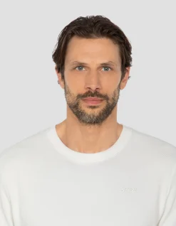 T-shirt blanc maille effet gaufré - BLANC