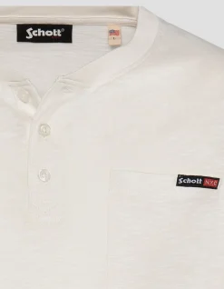 T-shirt blanc manches longues effet flammé - BLANC CASSÉ