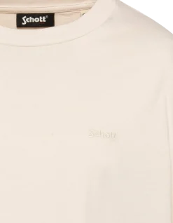 T-shirt blanc à manches longues - BLANC CASSÉ