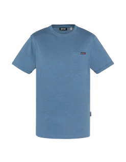T-shirt bleu acier effet flammé - BLEU ACIER