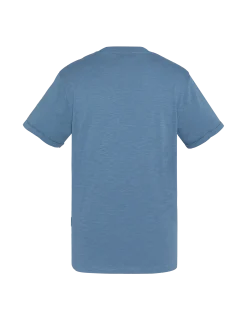 T-shirt bleu acier effet flammé - BLEU ACIER