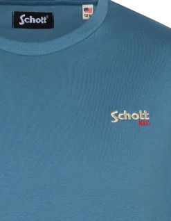 T-shirt bleu jean brodé enfant - BLEU JEAN