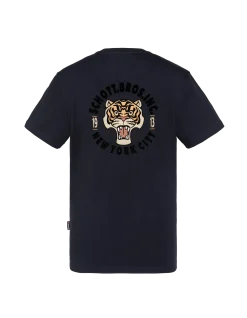 T-shirt bleu marine avec mascotte tigre - MARINE