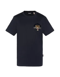 T-shirt bleu marine avec mascotte tigre - MARINE