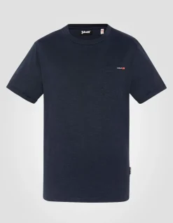T-shirt bleu marine effet flammé - MARINE