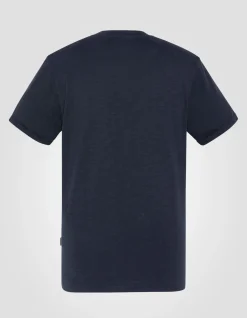 T-shirt bleu marine effet flammé - MARINE