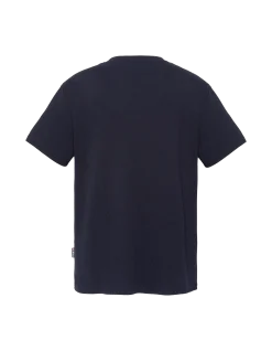 T-shirt bleu marine maille effet gaufré - MARINE