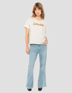 T-shirt brodé blanc - BLANC CASSÉ