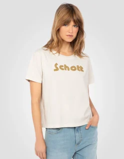 T-shirt brodé blanc - BLANC CASSÉ
