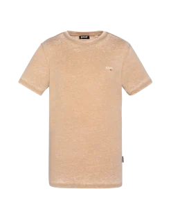 T-shirt col rond army beige effet délavé - ARMY BEIGE