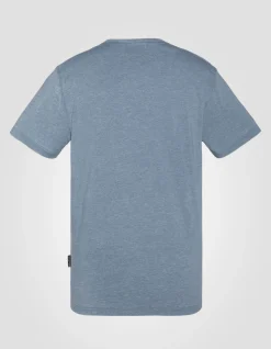 T-shirt col rond azur effet délavé - AZUR