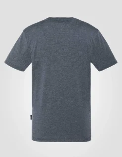 T-shirt col rond bleu marine effet délavé - MARINE
