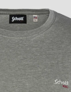 T-shirt col rond kaki effet délavé - KAKI