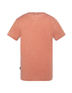 T-shirt col rond rouille effet délavé - ROUILLE