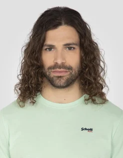 T-shirt col rond vert pastel - VERT PASTEL