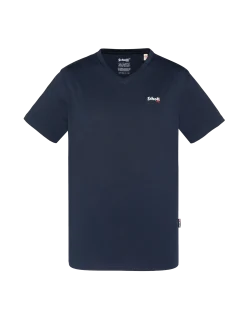 T-shirt col V bleu marine - MARINE