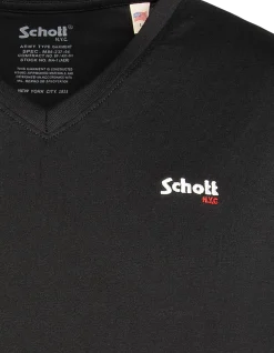 T-shirt col V noir - NOIR