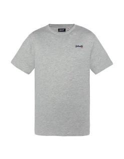T-shirt gris chiné brodé enfant - GRIS CHINÉ