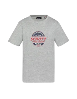 T-shirt gris chiné imprimé enfant - GRIS CHINÉ