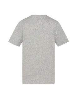 T-shirt gris chiné imprimé logo vintage - GRIS CHINÉ