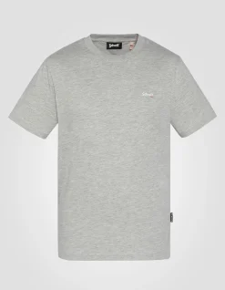 T-shirt gris chiné à manches courtes - GRIS CHINÉ