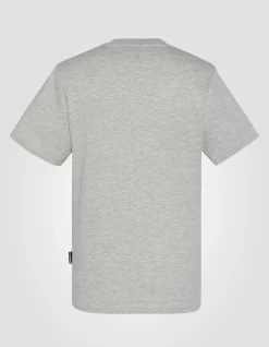 T-shirt gris chiné à manches courtes - GRIS CHINÉ