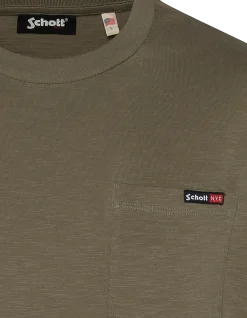 T-shirt kaki effet flammé - KAKI
