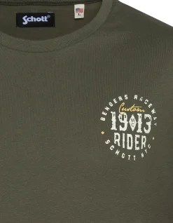 T-shirt kaki imprimé 1903 Rider - KAKI