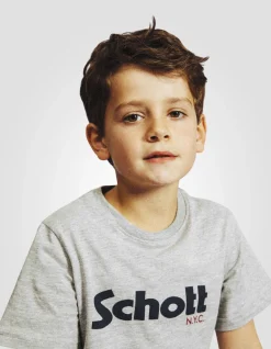 T-shirt à logo gris chiné enfant - GRIS CHINÉ